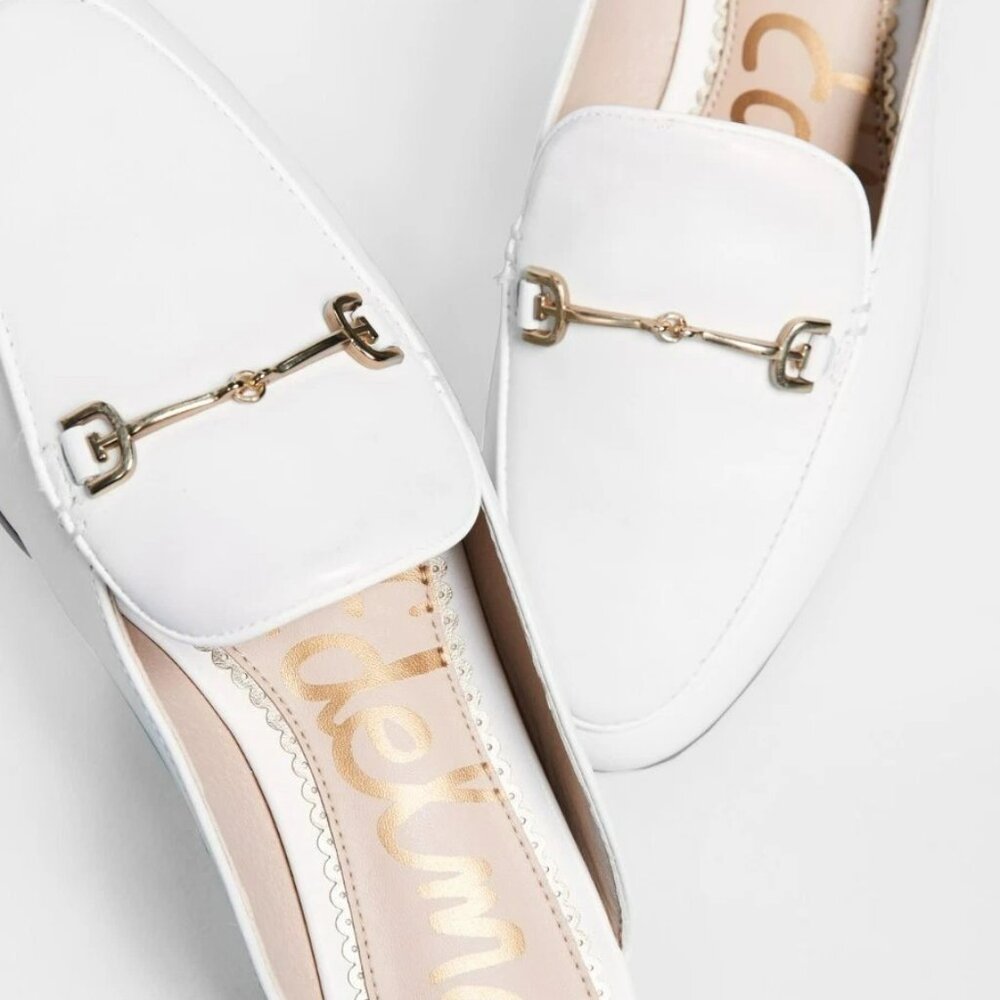 SAM EDELMAN Linnie Leather Mule White Sz 5.5 NEW!